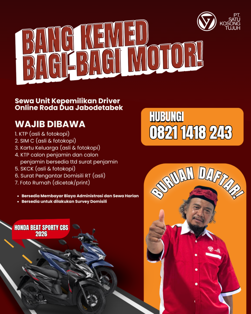 sewa miilk motor jabodetabek untu ojek online